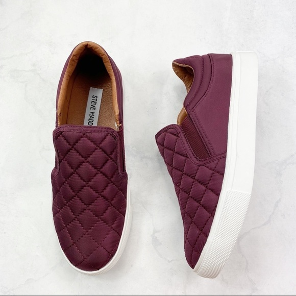 [Steve Madden] Classic Maroon Slip On Sneakers